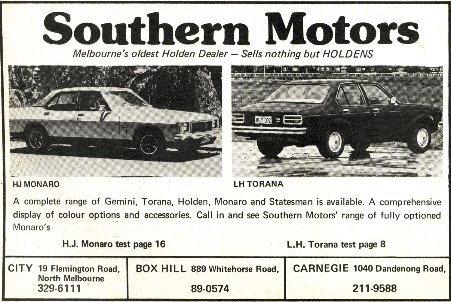 1975 Southern Motors Holden